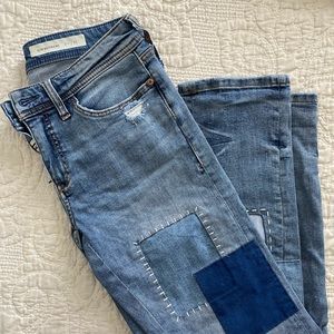 Pilcro Anthropologie Jeans, Patch Work, Size 25